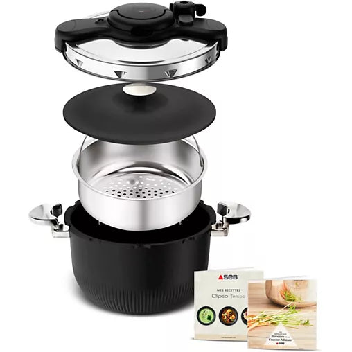 Autocuiseur Seb cocotte 3 en 1 TEMPO 6L noir