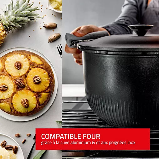 Autocuiseur Seb cocotte 3 en 1 TEMPO 6L noir