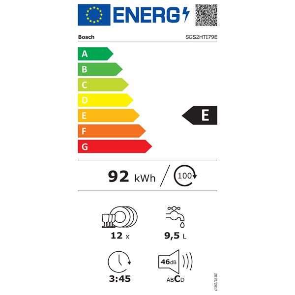Lave vaisselle 60 cm BOSCH - SGS2HTI79E